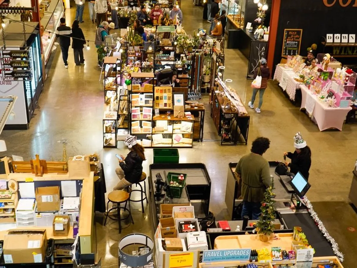 Exterior and gathering spaces at Castro Valley Marketplace